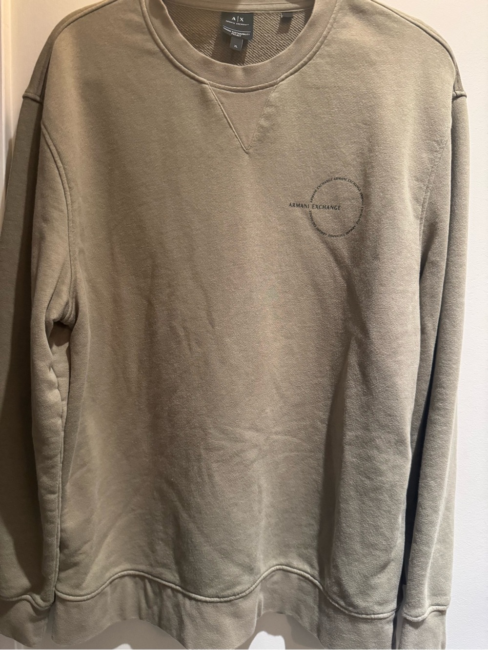 Armani Exchange Men's Crewneck Sweatshirt - Olive Green